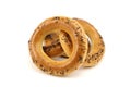 Several bagels with poppy seeds Royalty Free Stock Photo