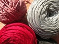 Several balls of yarn crochet