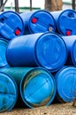 Several barrels of toxic waste Royalty Free Stock Photo