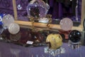 Several Beautiful Healing Crystal Balls on Display Royalty Free Stock Photo