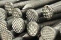 Several big carpentry nails background Royalty Free Stock Photo