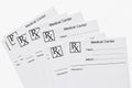 Several Blank Prescription Forms Royalty Free Stock Photo