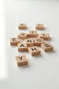 wooden block letters on a white background Royalty Free Stock Photo