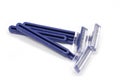 Several blue razors Royalty Free Stock Photo