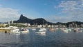 Several Boats in Urca Bay Rio de Janeiro Brazil.