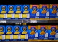 Several boxes of Kraft Macaroni & Cheese at the grocery store