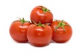 Several Bright Red tomatoes isolated Royalty Free Stock Photo