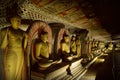 Buddha statues in Dhyana Mudra position in Dambulla Royalty Free Stock Photo