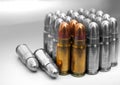 Several bullets Royalty Free Stock Photo
