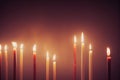 Several candles were lit, warm light with Generative AI