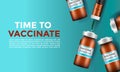 several cans with the name vaccine and an injection. pandemic, corona virus concept. Royalty Free Stock Photo