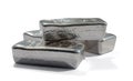 Several cast ingots of pgm metals Royalty Free Stock Photo