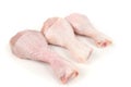 several chicken legs isolated on whit