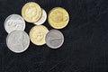 Several coins from Fiji on a dark background