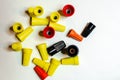 Several colored wire twist Mar connectors grouped together Royalty Free Stock Photo