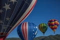 Colorful Hot Air Balloon Festival in the Mountains Royalty Free Stock Photo