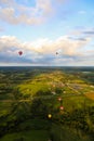 Hot Air Balloon Festival From The Sky Royalty Free Stock Photo