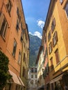 Narrow street Riva del Garda, Italy Royalty Free Stock Photo