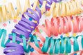 Several colourful party paper ribbons Royalty Free Stock Photo