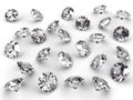 Several diamonds with soft shadows Royalty Free Stock Photo