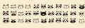 Variety of Sketched Animal Faces Arranged in a Pattern on Light Background Royalty Free Stock Photo