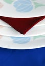Several dinner plates stacked together Royalty Free Stock Photo