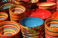 Several dyed ceramic bowls