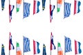 Several Europe countries flags Royalty Free Stock Photo