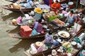 Food sellers chatting along the canal