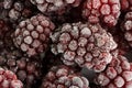Several frozen blackberries