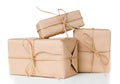 Several gift boxes, postal parcels Royalty Free Stock Photo