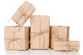 Several gift boxes, postal parcels Royalty Free Stock Photo