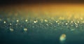 Several golden drops of liquid in the air, creating waves on the surface of the water. Royalty Free Stock Photo