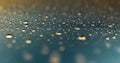 Several golden drops of liquid in the air, creating waves on the surface of the water. Royalty Free Stock Photo