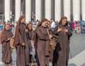 Several happy Roman Catholic sisters near the Vatican