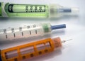 Several Injectors of insulin, conceptual image