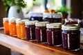 several jars of sugar-free jams