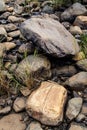 Several large river side rocks Royalty Free Stock Photo