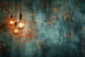 Group of Hanging Light Bulbs Royalty Free Stock Photo
