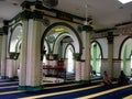 Several men pray inside the Abdul Gafoor Mosque. Singapore