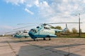 Several Mil Mi-14 helicopters Royalty Free Stock Photo