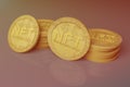 Several NFT coins. Non fungible token Royalty Free Stock Photo