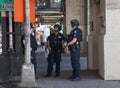 Several NYPD Counter-terrorism bureau officers during opening da