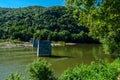 Civil War bridge supports as seem from Harper`s Ferry, West Virginia Royalty Free Stock Photo