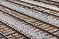 Several Parallel Railroad Tracks Royalty Free Stock Photo