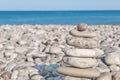Several pebble stone complex like symbol for zen and relax concept Royalty Free Stock Photo