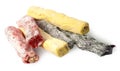 Several pieces of Turkish Delight in a row Royalty Free Stock Photo