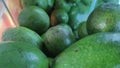 Several piles of avocado in the marke Royalty Free Stock Photo