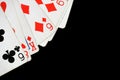 Several playing cards on a dark background c Royalty Free Stock Photo