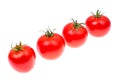 Several red ripe tomatoes isolated on white background Royalty Free Stock Photo